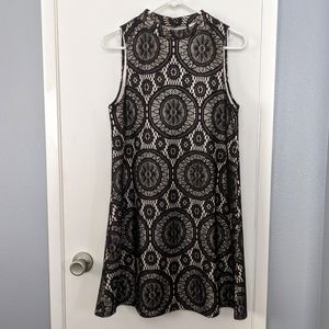 Black Lace Holiday Mod-style Dress